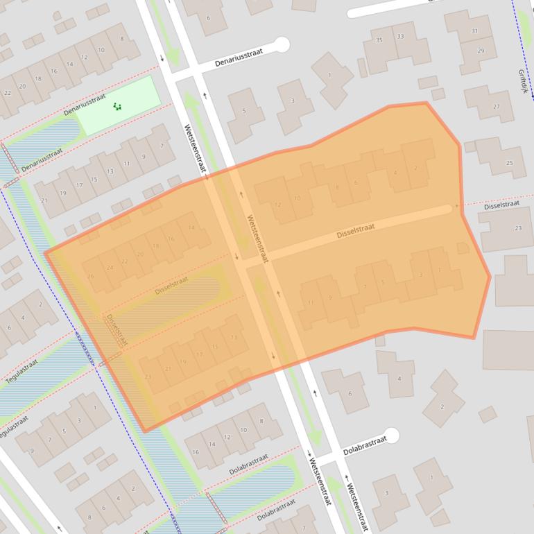 Kaart van postcodegebied 6515DB.