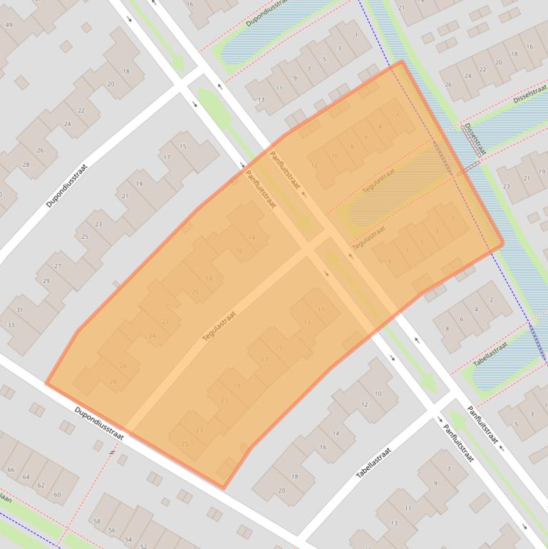 Kaart van postcodegebied 6515DN.