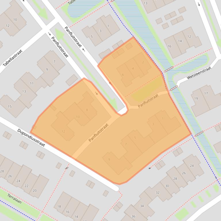 Kaart van postcodegebied 6515DP.