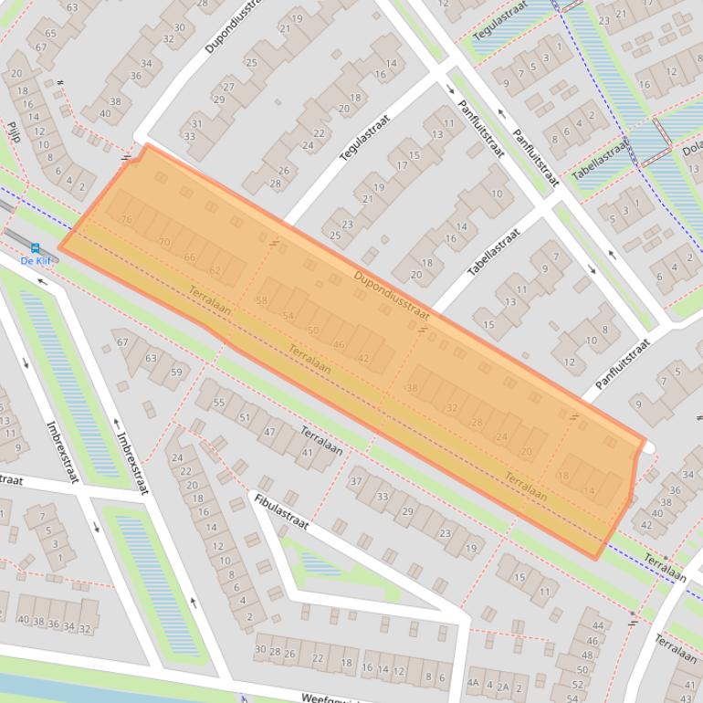 Kaart van postcodegebied 6515DS.