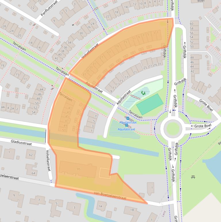 Kaart van postcodegebied 6515DX.