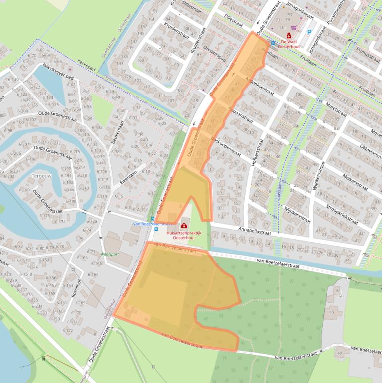 Kaart van postcodegebied 6515EA.