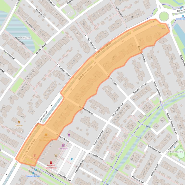 Kaart van postcodegebied 6515EB.