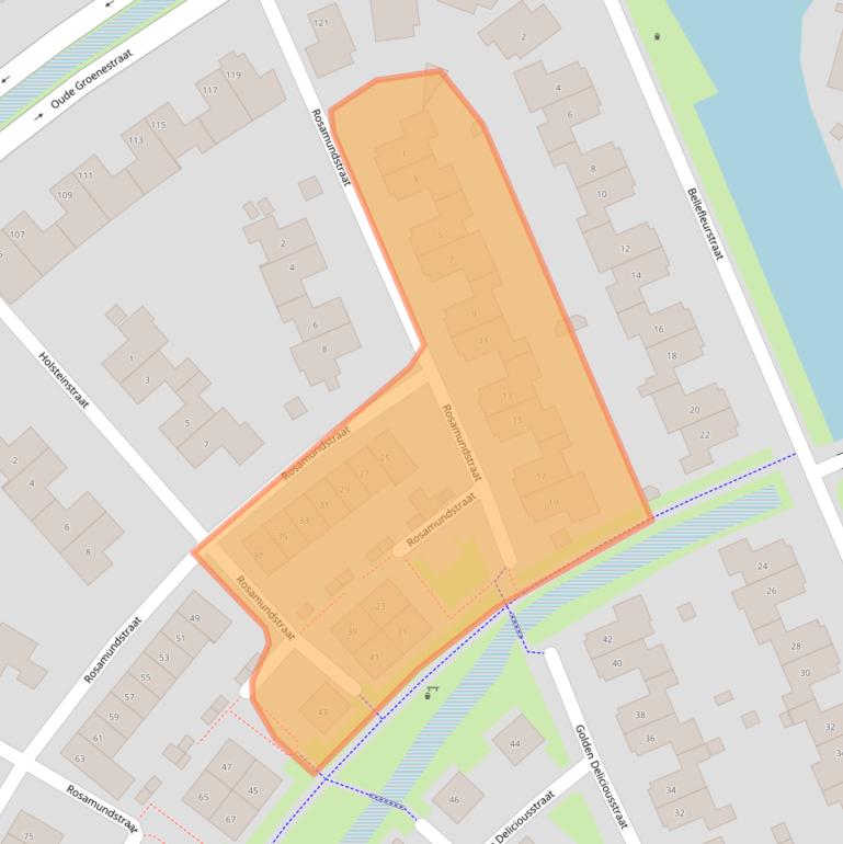 Kaart van postcodegebied 6515EG.