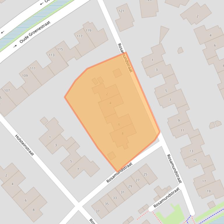 Kaart van postcodegebied 6515EJ.