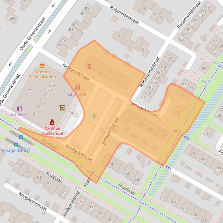 Kaart van postcodegebied 6515EM.