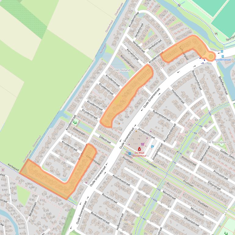 Kaart van postcodegebied 6515HP.