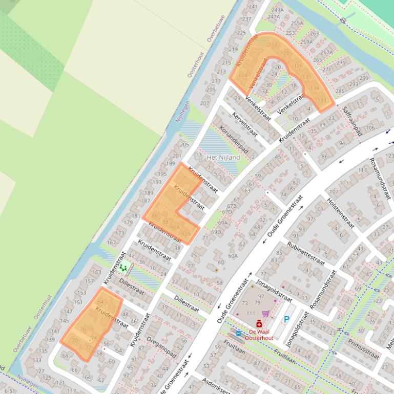 Kaart van postcodegebied 6515HT.
