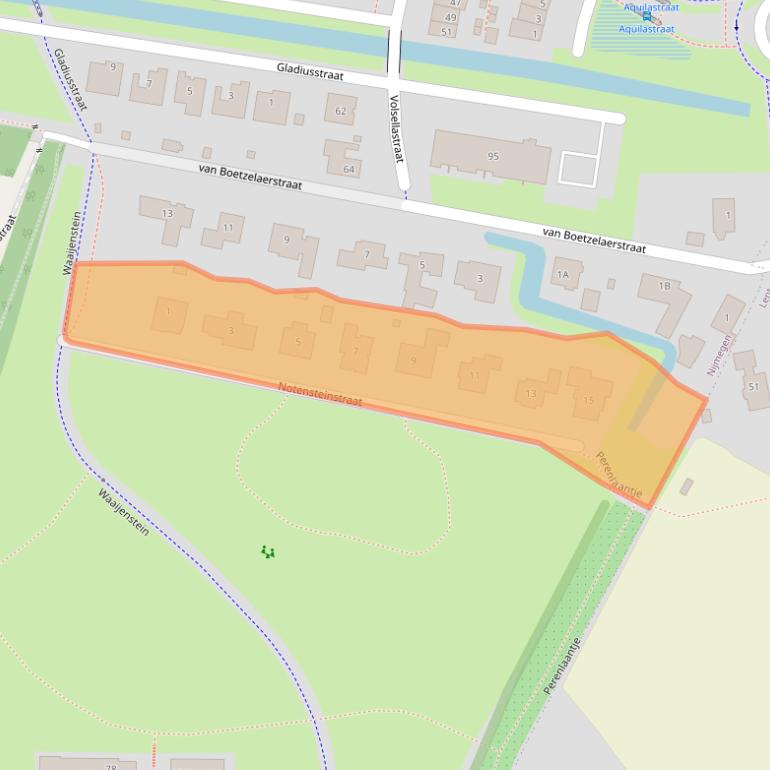 Kaart van postcodegebied 6515JC.