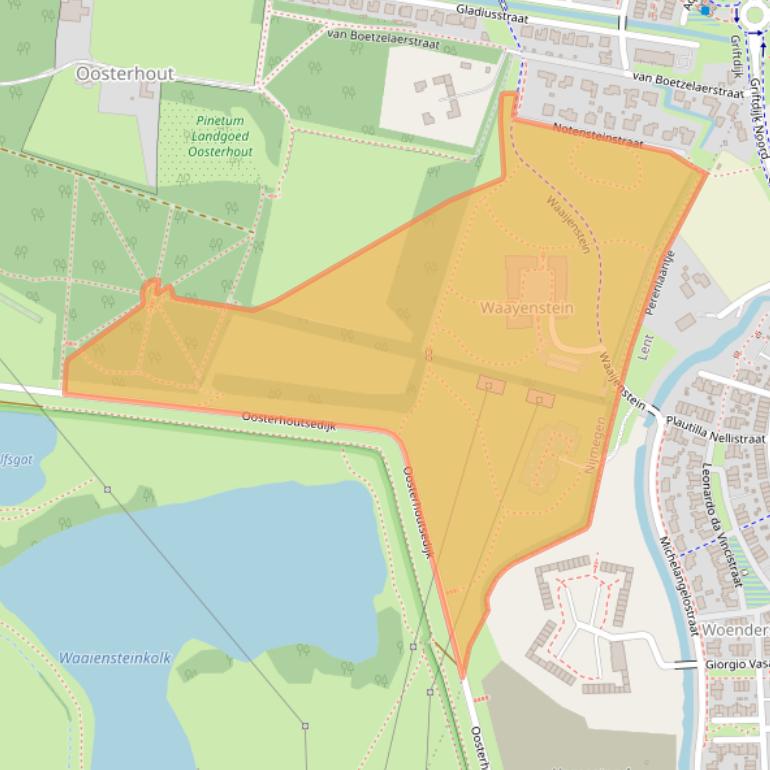 Kaart van postcodegebied 6515JH.