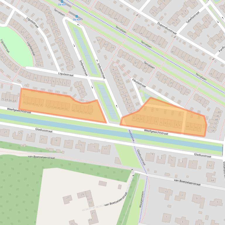 Kaart van postcodegebied 6515JL.