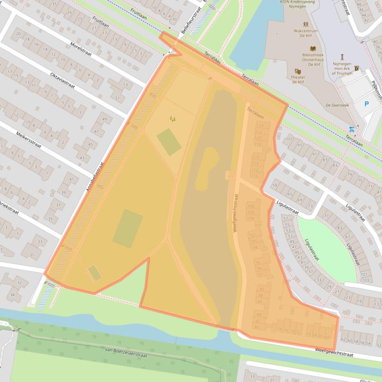 Kaart van postcodegebied 6515JM.