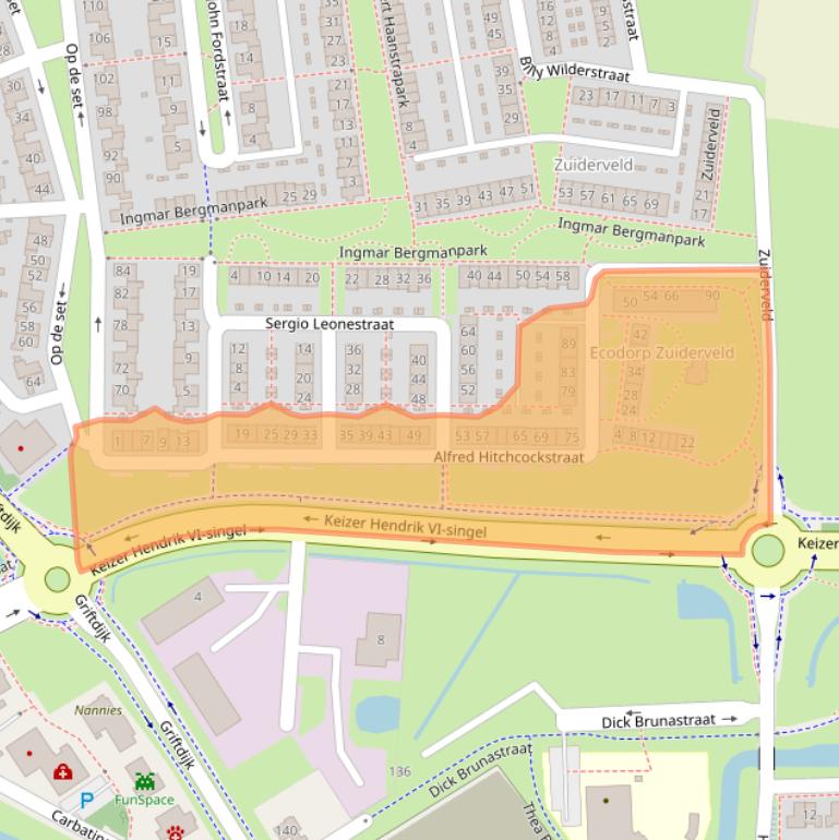 Kaart van postcodegebied 6515LB.