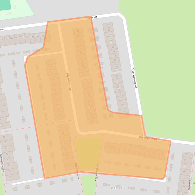 Kaart van postcodegebied 6515LE.