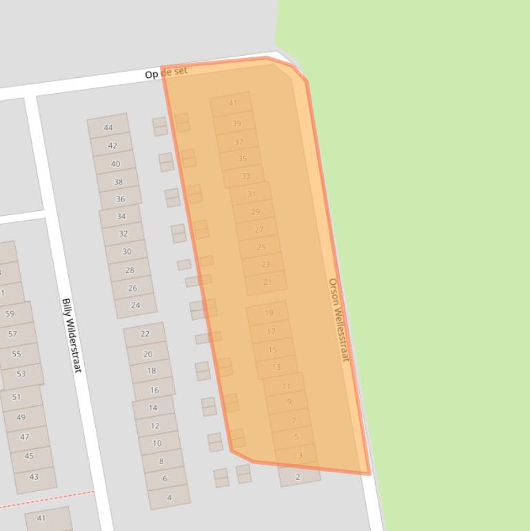 Kaart van postcodegebied 6515LG.