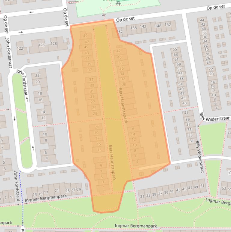 Kaart van postcodegebied 6515LJ.
