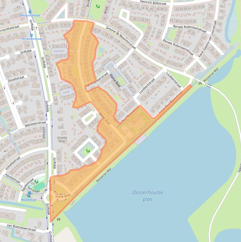 Kaart van postcodegebied 6515XA.