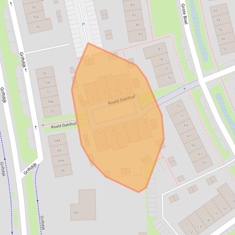 Kaart van postcodegebied 6515XD.