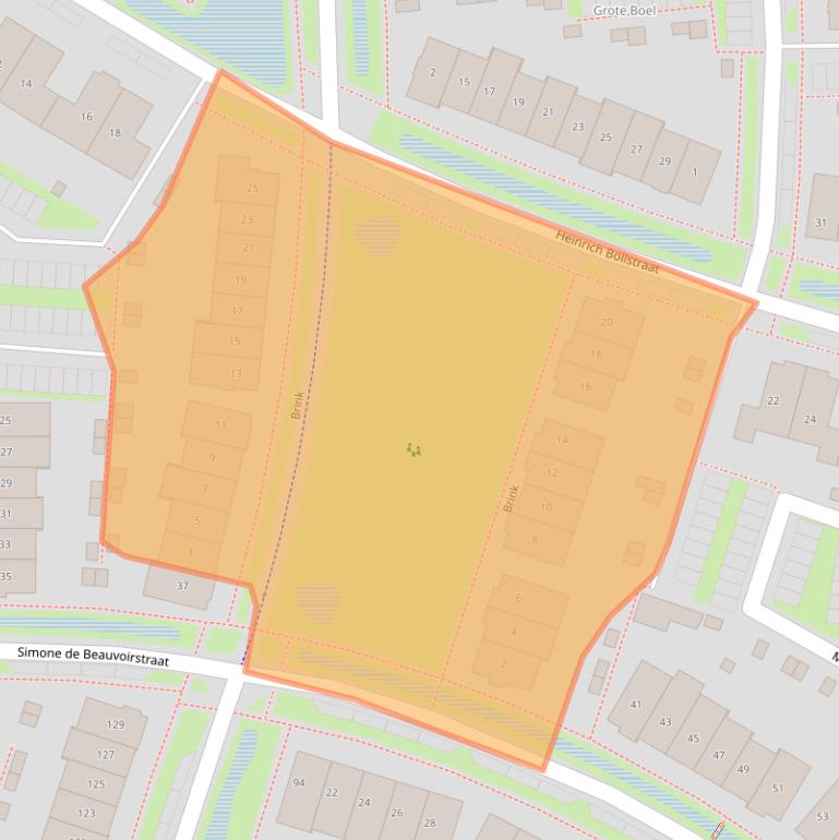 Kaart van postcodegebied 6515XM.