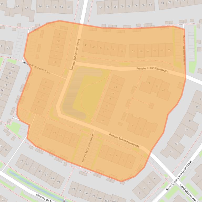 Kaart van postcodegebied 6515XR.