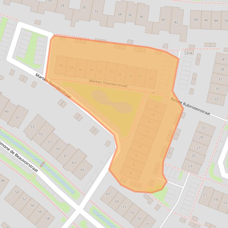 Kaart van postcodegebied 6515XS.