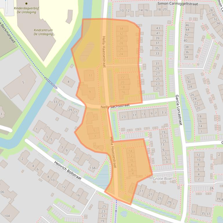 Kaart van postcodegebied 6515ZD.