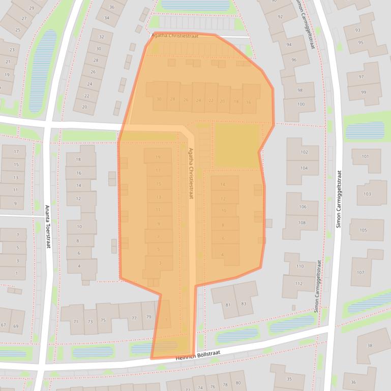Kaart van postcodegebied 6515ZJ.