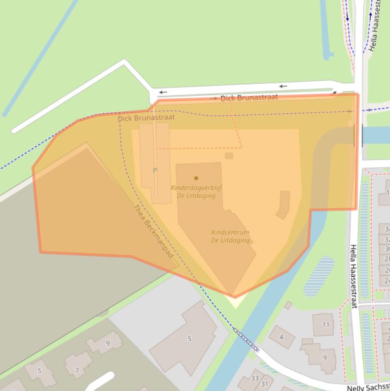 Kaart van postcodegebied 6515ZZ.