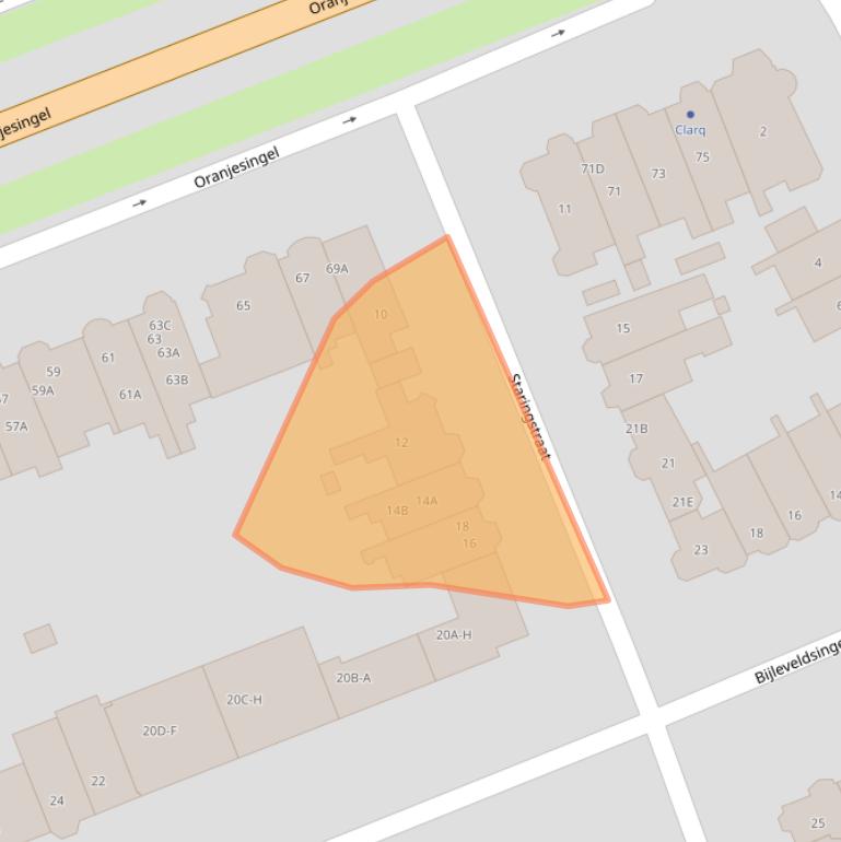 Kaart van postcodegebied 6521AJ.