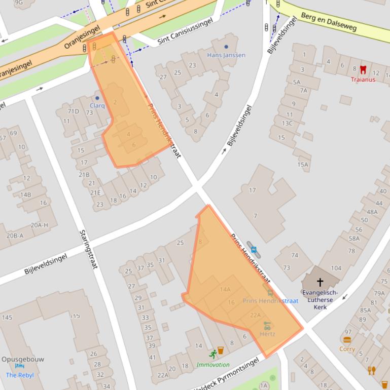 Kaart van postcodegebied 6521AW.