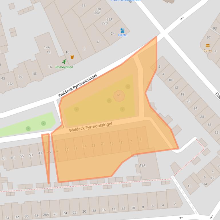 Kaart van postcodegebied 6521BA.