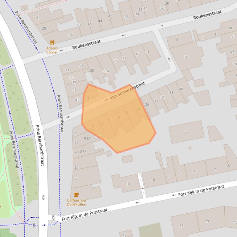 Kaart van postcodegebied 6521BR.