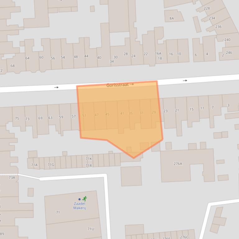 Kaart van postcodegebied 6521CH.