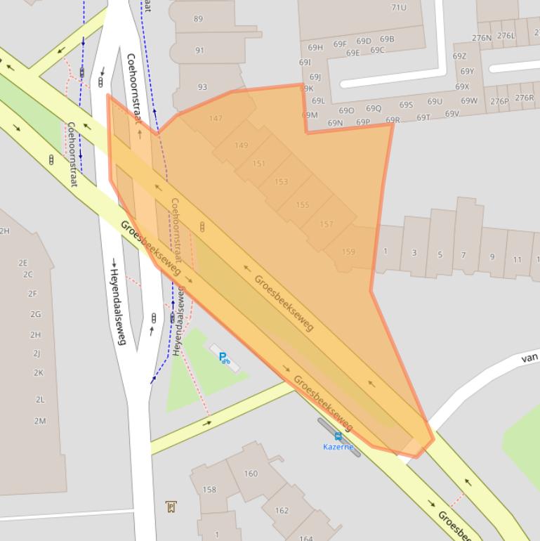 Kaart van postcodegebied 6521CN.