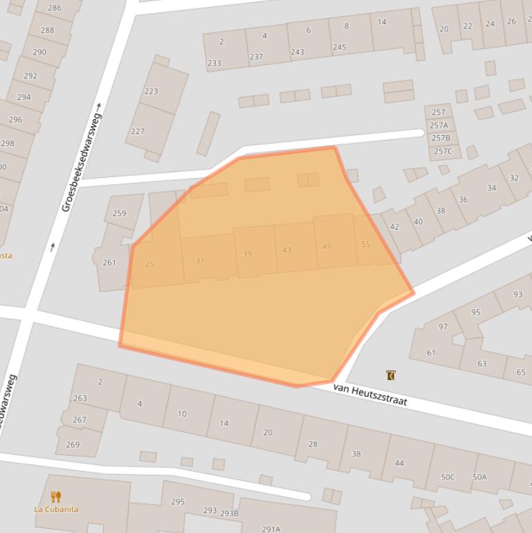 Kaart van postcodegebied 6521CT.