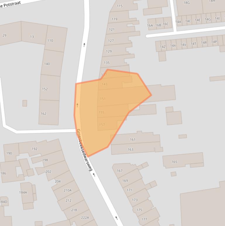 Kaart van postcodegebied 6521DE.