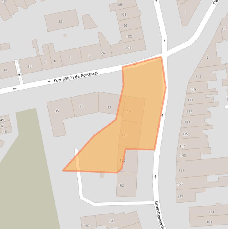 Kaart van postcodegebied 6521DR.