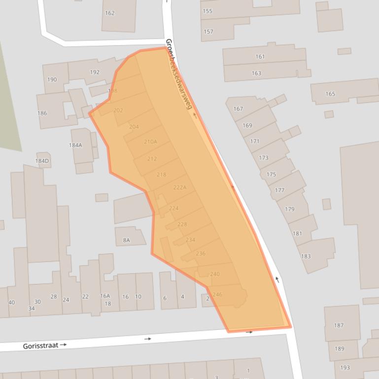 Kaart van postcodegebied 6521DT.