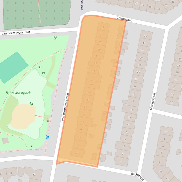 Kaart van postcodegebied 6521EL.