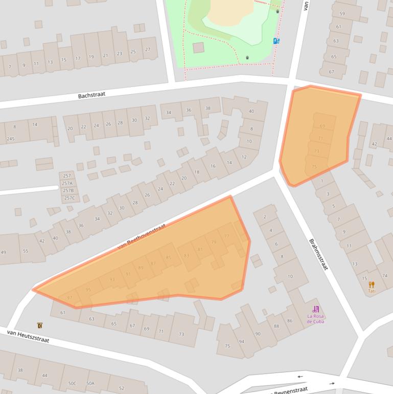 Kaart van postcodegebied 6521EM.