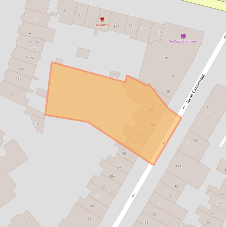 Kaart van postcodegebied 6521HT.