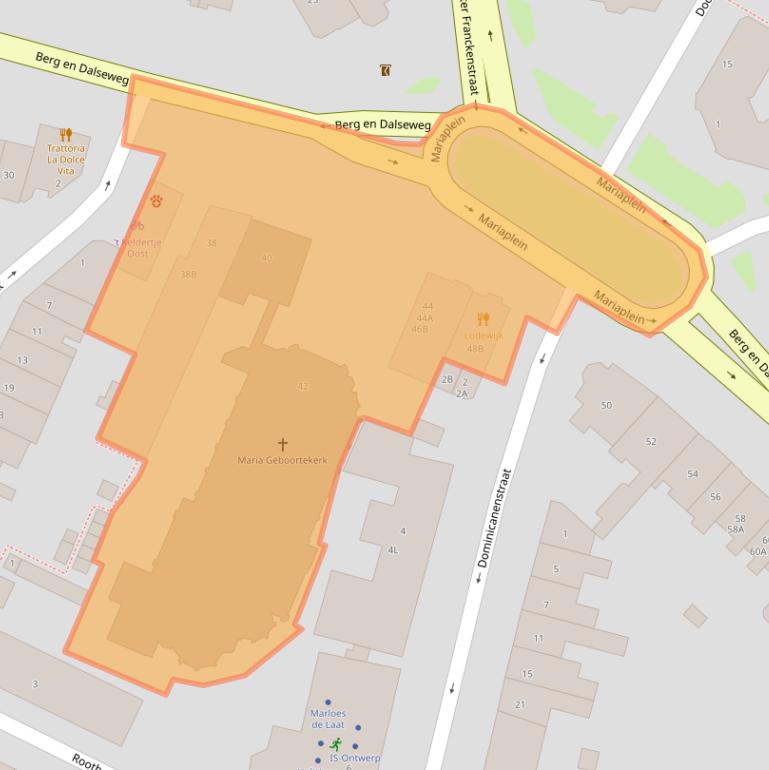 Kaart van postcodegebied 6521JJ.