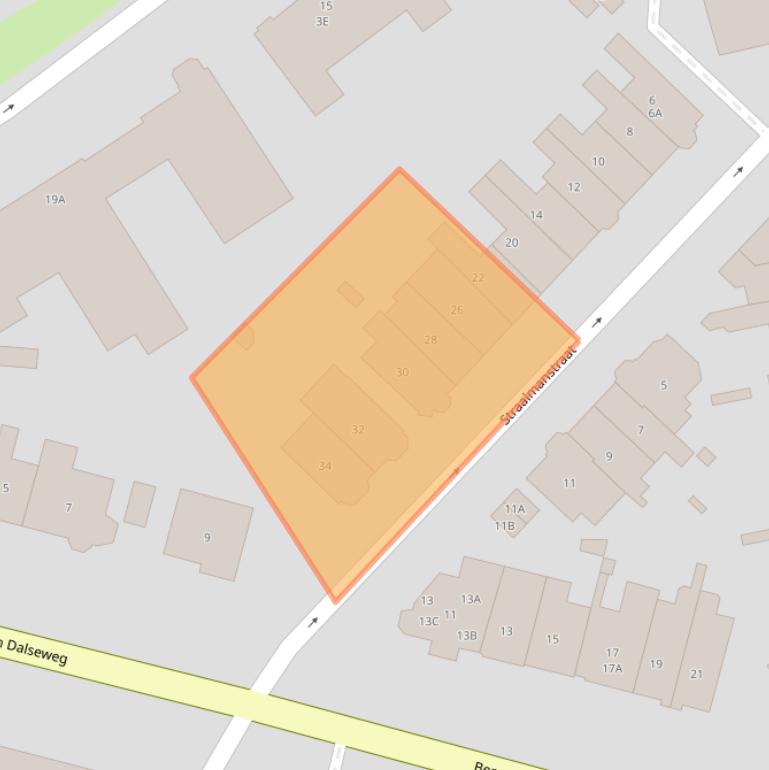 Kaart van postcodegebied 6521JM.