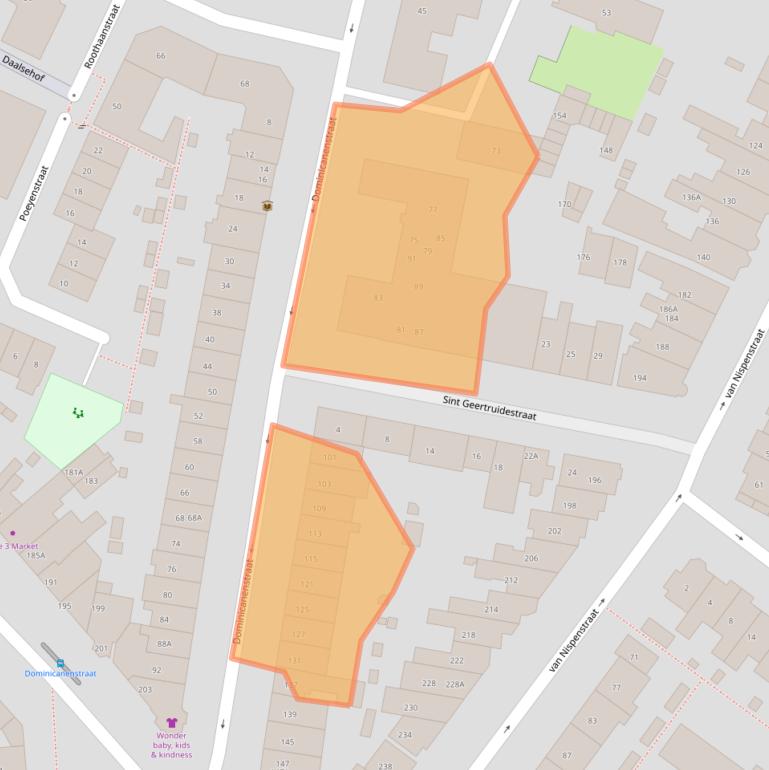 Kaart van postcodegebied 6521KB.