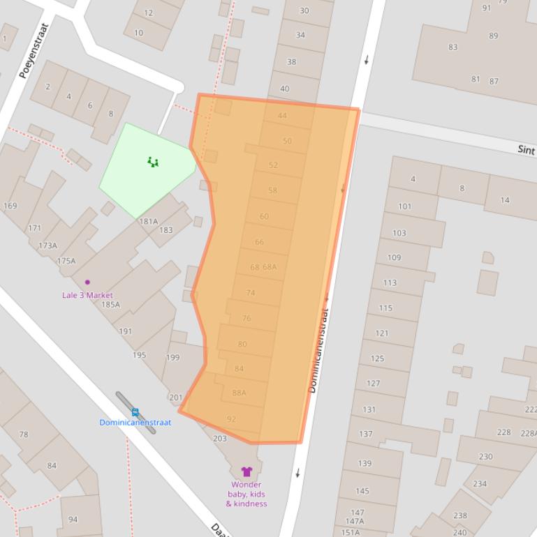 Kaart van postcodegebied 6521KE.