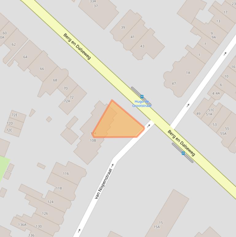 Kaart van postcodegebied 6521KM.