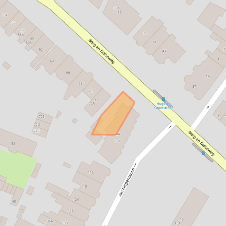 Kaart van postcodegebied 6521KN.