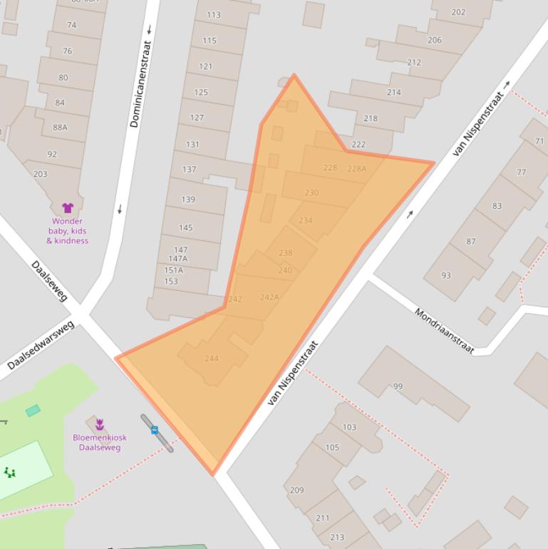 Kaart van postcodegebied 6521KV.