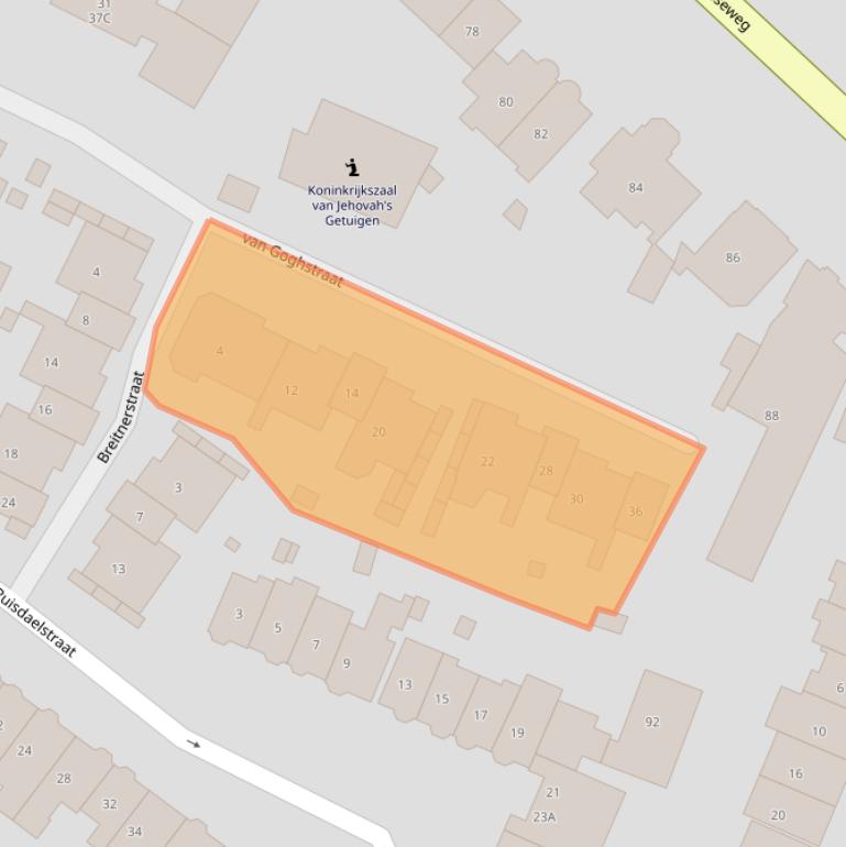 Kaart van postcodegebied 6521KW.