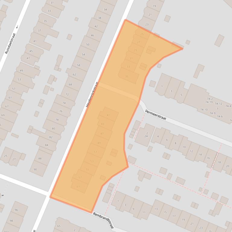 Kaart van postcodegebied 6521LL.
